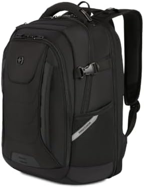 SwissGear Travel Tech Pro Laptop Backpack – Fits Laptops up to 16” – ScanSmart TSA-Friendly Backpack with Multiple Organizer Pockets – Black